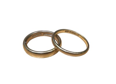 Lot 1 - Two 22ct gold wedding rings