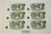 Lot 26 - Banknotes - G.B. QEII. Series 'C' Hollom (Feb....