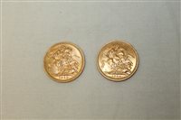 Lot 35 - G.B. gold Sovereigns - Elizabeth II 1963. AU...