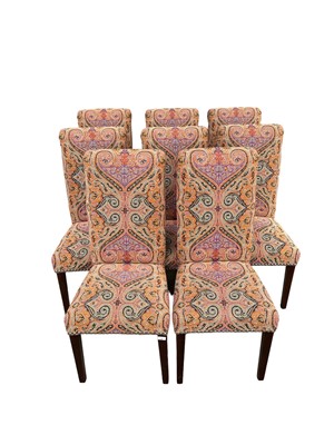 Lot 1294 - Set of eight high back dining chairs