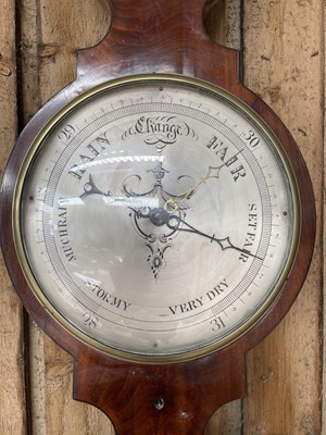 Lot 45 - 19th century mahogany wheel barometer by Parnell, Hermitage Bridge, London 117cm high