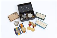 Lot 509 - First World War pair - comprising War and...