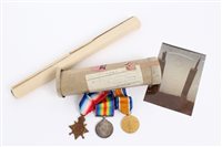 Lot 503 - First World War casualty trio - comprising...
