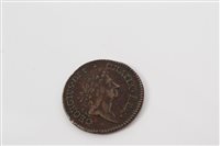 Lot 55 - Ireland - Woods Halfpenny 1722. Rev: Harp to...