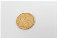 Lot 58 - G.B. gold sovereign Victoria Y.H. 1872M. VF (1...