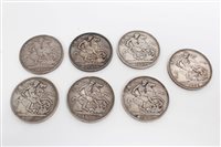Lot 68 - G.B. Silverer Crowns Victoria J.H. 1889 (x 2),...