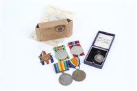 Lot 508 - First World War pair - comprising War and...