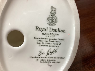 Lot 1043 - Royal Doulton figure - Harlequin HN2737, modelled by Douglas Tootle Under the Direction of Eric Griffiths, Head of Ceramic Sculpture
