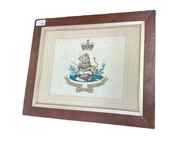 Lot 534 - 1950s British South Africa Police badge, mounted in a glazed frame, image 24.5 x 20cm overall.