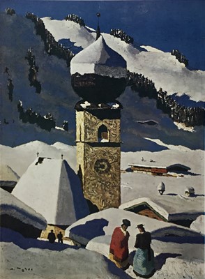 Lot 194 - Alfons Walde (1891-1958) set of five colour lithographs of the Tirol in glazed frames