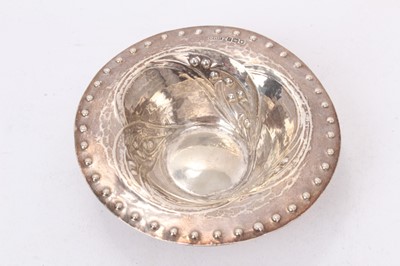 Lot 570 - Late Victorian Arts & Crafts silver bowl by The Guild of Handicrafts 
(London 1901) 11.5cm diameter