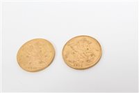 Lot 120 - G.B. gold Sovereigns - George V 1911 (x 2)....