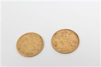 Lot 122 - G.B. gold Half Sovereigns - Victoria O.H. 1900....