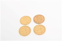 Lot 126 - G.B. Victoria Y.H. gold Sovereigns - 1876S,...