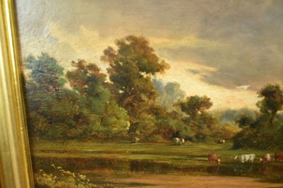 Lot 1191 - John Moore of Ipswich (1820-1902) oil on panel - Autumn Landscape, signed and dated 1884, in gilt frame