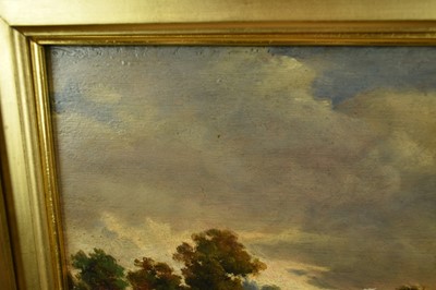 Lot 1191 - John Moore of Ipswich (1820-1902) oil on panel - Autumn Landscape, signed and dated 1884, in gilt frame