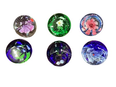 Lot 445 - Five Caithness paperweights by Helen Macdonald