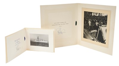 Lot 59 - H.R.H. Prince Philip The Duke of Edinburgh, two signed Christmas cards