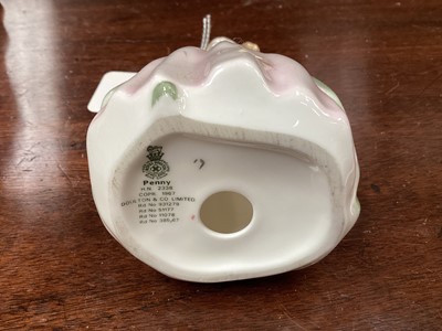 Lot 1202 - Fourteen Royal Doulton figures - Sweet & Twenty HN1298, A Hostess of Williamsburg HN2209, A Gentleman from Williamsburg HN2227, Boy from Williamsburg HN2183, Cissie HN1809, Kerry HN3036, The Rag Do...