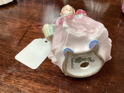 Lot 1203 - Fourteen Royal Doulton figures - Sweet & Twenty HN1569, Tinkle Bell, The Little Bridesmaid, Goody Two Shoes HN2037, Home Again HN2167, Mother's Help HN2151, Amanda HN2996, Rose HN2123, Valerie HN21...