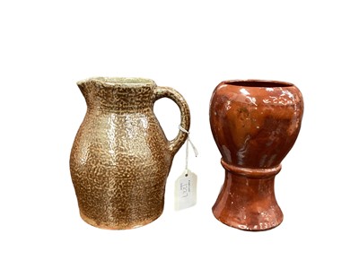 Lot 127 - Bourne Denby jug together with five pieces of studio pottery