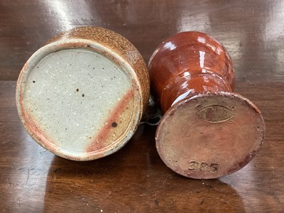 Lot 127 - Bourne Denby jug together with five pieces of studio pottery