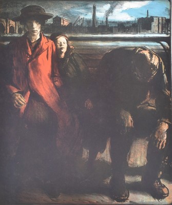 Lot 1296 - *Gerald Spencer Pryse (1882-1956) colour lithograph - probably one of the 'Workless' posters designed for the Labour Party circa 1910, signed in pencil, 64cm x 54cm, unframed