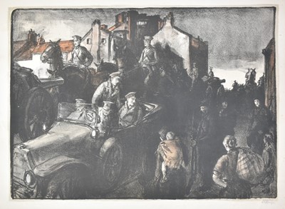Lot 1297 - *Gerald Spencer Pryse (1882-1956) group of five signed lithographs to include Refugees and Artillery, 47cm x 64cm, Artillery Gun, 64cm x 46cm, The Retreat of the Seventh Division and Third Cavalry...