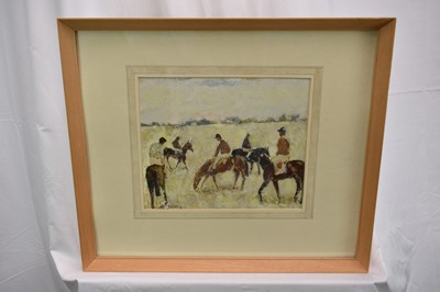 Lot 981 - *Robert Sadler (1909-2001) "Horses at Exercise", acrylic on board, signed, 23 x 28cm, in glazed frame
