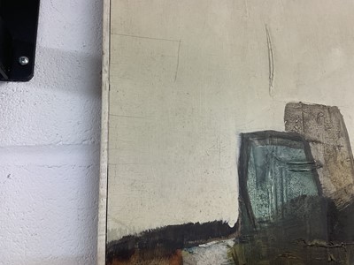 Lot 991 - *Robert Sadler (1909-2001) Abstract, The Hilltop, 1968, acrylic on board, signed, 63 x 72cm, framed