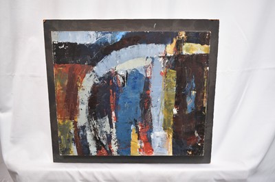 Lot 990 - *Robert Sadler (1909-2001) Abstract, acrylic on board, signed, 26 x 31cm, mounted