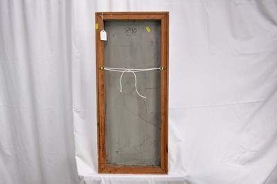 Lot 1328 - *Robert Sadler (1909-2001) Abstract, after Modigliani, 1962, acrylic on board, signed, 77.5 x 33cm, framed