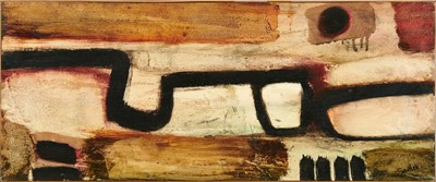 Lot 980 - *Robert Sadler (1909-2001) Abstract, 1962, acrylic on board, signed, 31.5 x 76cm, framed