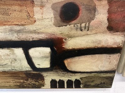 Lot 980 - *Robert Sadler (1909-2001) Abstract, 1962, acrylic on board, signed, 31.5 x 76cm, framed