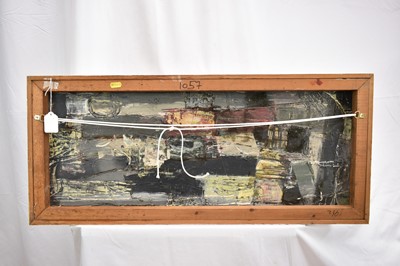Lot 988 - *Robert Sadler (1909-2001) Abstract, 1962, acrylic on board, signed, 33 x 77.5cm, framed, a further work verso