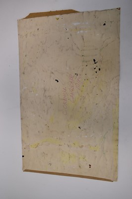Lot 945 - *Colin Moss (1914-2005) estuary scene, watercolour, signed and dated '50, 38 x 56cm, together with two further landscapes on paper by Colin Moss. (3)