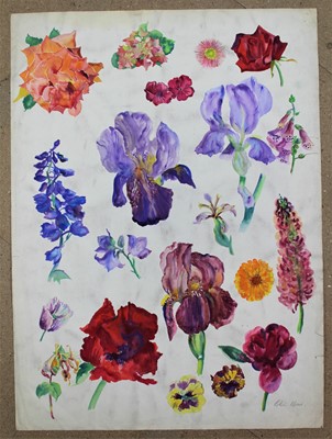 Lot 1308 - *Colin Moss (1914-2005) watercolour, summer flowers, signed, 75 x 55cm