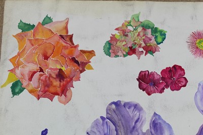 Lot 1308 - *Colin Moss (1914-2005) watercolour, summer flowers, signed, 75 x 55cm