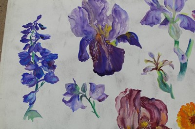 Lot 1308 - *Colin Moss (1914-2005) watercolour, summer flowers, signed, 75 x 55cm