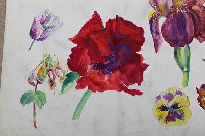Lot 1308 - *Colin Moss (1914-2005) watercolour, summer flowers, signed, 75 x 55cm