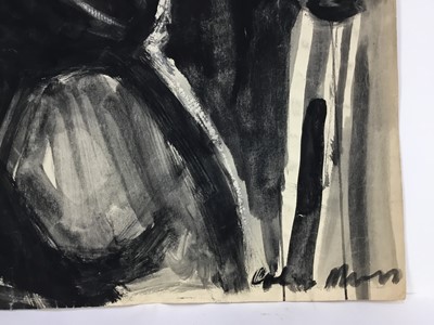 Lot 10 - Colin Moss (1914-2005) indian ink, Workman, 76 x 55cm