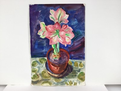 Lot 25 - Colin Moss (1914-2005) watercolour, vase of flowers, 55 x 38cm, together with two others by the same hand. (3)