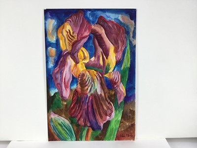 Lot 25 - Colin Moss (1914-2005) watercolour, vase of flowers, 55 x 38cm, together with two others by the same hand. (3)