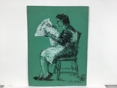 Lot 36 - Colin Moss (1914-2005) pen and wash, art class, 32 x 49cm, together with another work on paper by the same hand. (2)