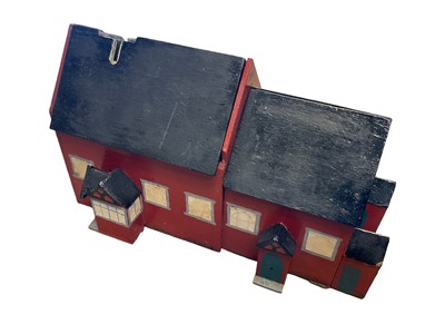 Lot 169 - Scratch built church offertory box, in the form of a church, with bells sounding when a donation is made