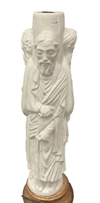 Lot 149 - 1960s Italian ceramic lamp base, with the three apostles