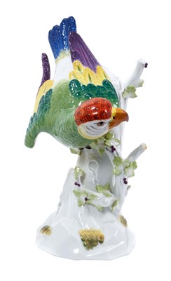 Lot 24 - Meissen model of a parrot