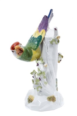 Lot 24 - Meissen model of a parrot