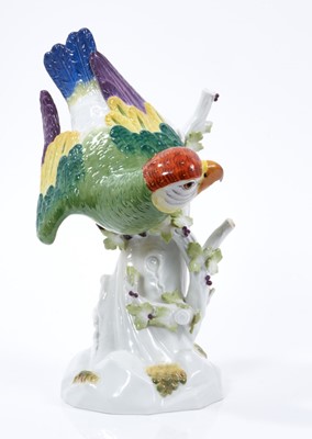 Lot 24 - Meissen model of a parrot