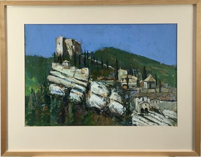 Lot 121 - Christopher Humpries (contemporary) acrylic, Mediterranean landscape and another (2)